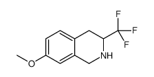7-methoxy-3-(trifluoromethyl)-1,2,3,4-tetrahydroisoquinoline结构式