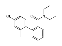 N,N-diethyl 2'-methyl-4'-chlorobiphenyl-2-carboxamide结构式