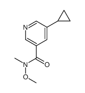 5-cyclopropyl-N-Methoxy-N-Methylnicotinamide结构式
