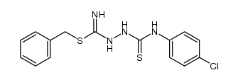 benzyl 2-((4-chlorophenyl)carbamothioyl)hydrazinecarbimidothioate结构式