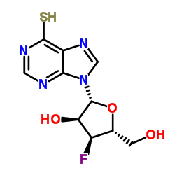 9-(3-Deoxy-3-fluoro-β-D-ribofuranosyl)-9H-purine-6-thiol Structure