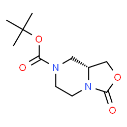 (R)-3-氧代四氢-1H-恶唑并[3,4-a]吡嗪-7(3H)-羧酸叔丁酯结构式