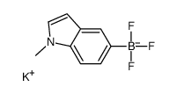 Potassium trifluoro(1-methyl-1H-indol-5-yl)borate(1-) Structure