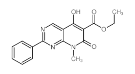 Ethyl 5-hydroxy-8-methyl-7-oxo-2-phenyl-7,8-dihydropyrido[2,3-d]pyrimidine-6-carboxylate Structure