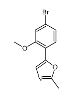 5-(4-溴-2-甲氧苯基)-2-甲基噁唑结构式