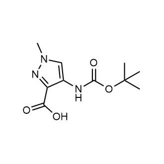 4-((叔丁氧基羰基)氨基)-1-甲基-1H-吡唑-3-羧酸结构式