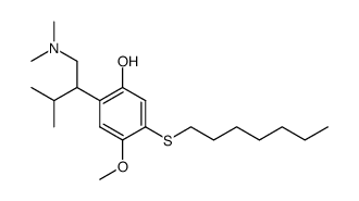 N,N-dimethyl-2-(4-(heptylthio)-2-hydroxy-5-methoxyphenyl)-3-methylbutylamine结构式