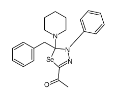1-(5-benzyl-4-phenyl-5-piperidin-1-yl-1,3,4-selenadiazol-2-yl)ethanone Structure