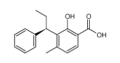 4-methyl-3-((R)-1-phenylpropyl)salicylic acid结构式