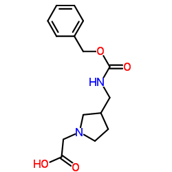 [3-({[(Benzyloxy)carbonyl]amino}methyl)-1-pyrrolidinyl]acetic acid Structure