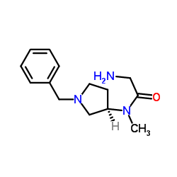 N-[(3R)-1-Benzyl-3-pyrrolidinyl]-N-methylglycinamide结构式