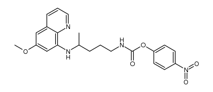 8-[4-(4-nitrophenoxycarbonyl)amino-1-methylbutylamino]-6-methoxyquinoline结构式