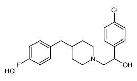 1-(4-chlorophenyl)-2-[4-[(4-fluorophenyl)methyl]piperidin-1-yl]ethanol,hydrochloride Structure