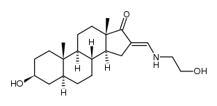 3β-Hydroxy-16-[[(2-hydroxyethyl)amino]methylene]-5α-androstan-17-one结构式