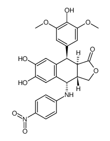 6,7-O,O-demethylene-4β-(4''-nitroanilino)-4'-O-demethyl-4-desoxypodophyllotoxin Structure