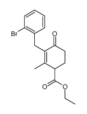 Ethyl 3-(o-bromobenzyl)-2-methyl-4-oxocyclohex-2-enecarboxylate结构式
