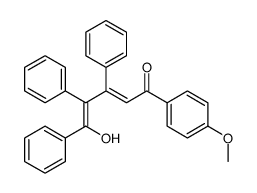 5-hydroxy-1-(4-methoxyphenyl)-3,4,5-triphenylpenta-2,4-dien-1-one结构式