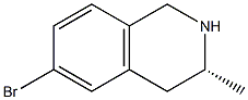 (R)-6-Bromo-3-methyl-1,2,3,4-tetrahydro-isoquinoline结构式