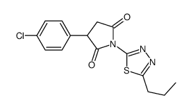 3-(4-chlorophenyl)-1-(5-propyl-1,3,4-thiadiazol-2-yl)pyrrolidine-2,5-dione结构式