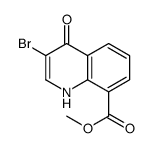 methyl 3-bromo-4-oxo-1H-quinoline-8-carboxylate结构式