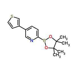 2-(4,4,5,5-Tetramethyl-1,3,2-dioxaborolan-2-yl)-5-(3-thienyl)pyridine Structure
