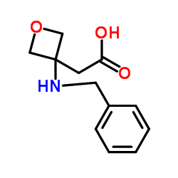 2-(3-(Benzylamino)oxetan-3-yl)acetic acid structure