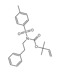 N-(2-phenylethyl)-N-(1,1-dimethylallyloxy)carbonyl-p-toluenesulfonamide结构式