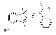 acetyl-phenyl-[2-(1,3,3-trimethylindol-2-ylidene)ethylidene]azanium,bromide结构式