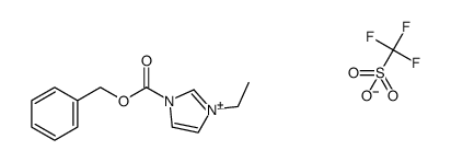 1-((benzyloxy)carbonyl)-3-ethyl-1H-imidazol-3-ium trifluoromethanesulfonate Structure