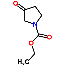 Ethyl 3-oxo-1-pyrrolidinecarboxylate structure