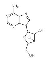 9H-Purin-6-amine,9-(4-thio-b-D-xylofuranosyl)- Structure