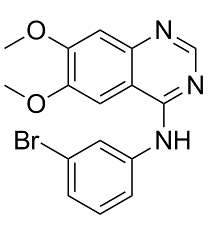 4-[(3-溴苯基)氨基]-6,7-二甲氧基喹啉结构式