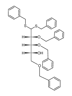 2,3,5-tri-O-benzyl-D-ribose dibenzyldithioacetal Structure