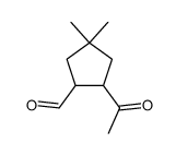 Cyclopentanecarboxaldehyde, 2-acetyl-4,4-dimethyl- (9CI) Structure