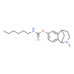 1,5-methano-2-methyl-2,3,4,5-tetrahydro-1H-2-benzazepin-7-yl n-hexylcarbamate structure