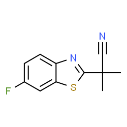2-Benzothiazoleacetonitrile,6-fluoro-alpha,alpha-dimethyl-(9CI) structure