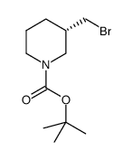 (S)-3-(溴甲基)哌啶-1-羧酸叔丁酯结构式