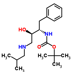(2S,3R)-(1-苄基-2-羟基-3-(异丁胺)丙基)氨基甲酸叔丁酯结构式