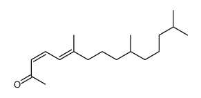 (3E,5E)-6,10,14-trimethylpentadeca-3,5-dien-2-one结构式
