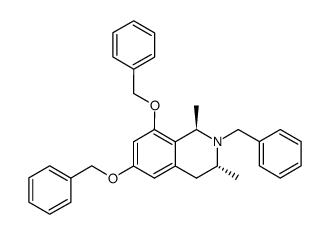(1R-trans)-1,2,3,4-tetrahydro-1,3-dimethyl-6,8-bis(phenylmethoxy)-2-phenylmethylisoquinoline结构式