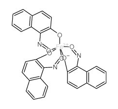 Iron,tris(1-nitroso-2-naphthalenolato-O,O')- (9CI) structure
