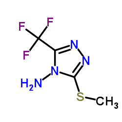 3-(Methylsulfanyl)-5-(trifluoromethyl)-4H-1,2,4-triazol-4-amine结构式