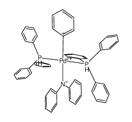 trans-[P(C6H5)3]2Pd(C6H5)[N(C6H5)2]结构式