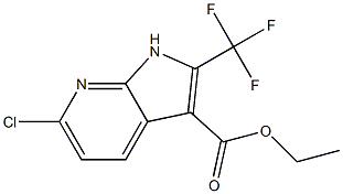 ethyl 6-chloro-2-(trifluoroMethyl)-1H-pyrrolo[2,3-b]pyridine-3-carboxylate Structure