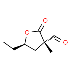 3-Furancarboxaldehyde, 5-ethyltetrahydro-3-methyl-2-oxo-, trans- (9CI) structure
