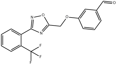 3-[3-(2-Trifluoromethyl-phenyl)-[1,2,4]oxadiazol-5-ylmethoxy]-benzaldehyde Structure