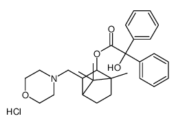 [4,7,7-trimethyl-2-(morpholin-4-ylmethyl)-3-bicyclo[2.2.1]heptanyl] 2-hydroxy-2,2-diphenylacetate,hydrochloride结构式