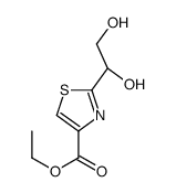 4-Thiazolecarboxylicacid,2-(1,2-dihydroxyethyl)-,ethylester,(R)-(9CI) Structure