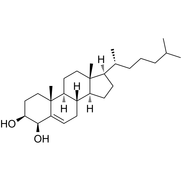 3beta,4beta-Dihydroxycholest-5-ene Structure