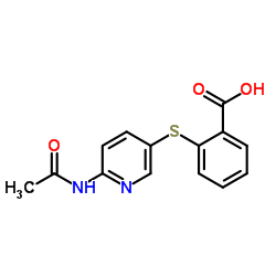 2-[(6-Acetamido-3-pyridinyl)sulfanyl]benzoic acid Structure